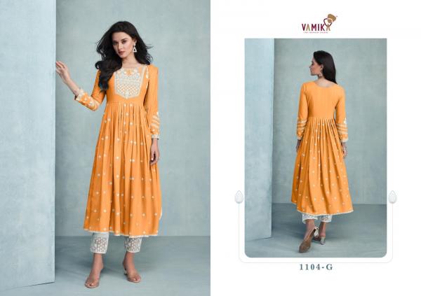 Vamika Aadhira Vol 2 Gold Kurti With Bottom Dupatta Collection